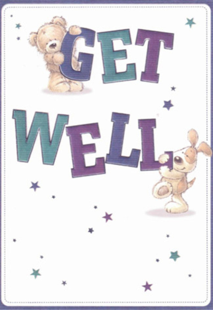 In this beautifully illustrated get well card, the spirit of Harold Park's close-knit charms is woven through every detail. A sweet teddy bear, its tan fur delicately textured, sits companionably beside a floppy-eared puppy, both exuding a sense of innocent joy. Playful starbursts dance around them, conjuring images of warm evenings or cheerful mornings in Harold Park's neighbourhoods. The large, confident letters of 'Get Well,' layered in luminous purples, aquas, and indigos, provide both visual impact and gentle reassurance-a typographical embrace for the recipient. There's a tactile richness present as well; the soft fluff of the bear and the velvety ears of the pup feel almost tangible, as though you could reach through and experience their comfort. Much like a well-composed bouquet from Flowers Harold Park, every brushstroke here serves a purpose-each element nurtures and encourages, radiating positivity. The crisp light background uplifts and refreshes, ideal for inspiring hope and well-being during recovery. Paired with a fresh arrangement from your trusted local florist, this card offers the warmth and thoughtfulness of a friendly visit, promising brighter days and heartfelt care right in the heart of Harold Park.